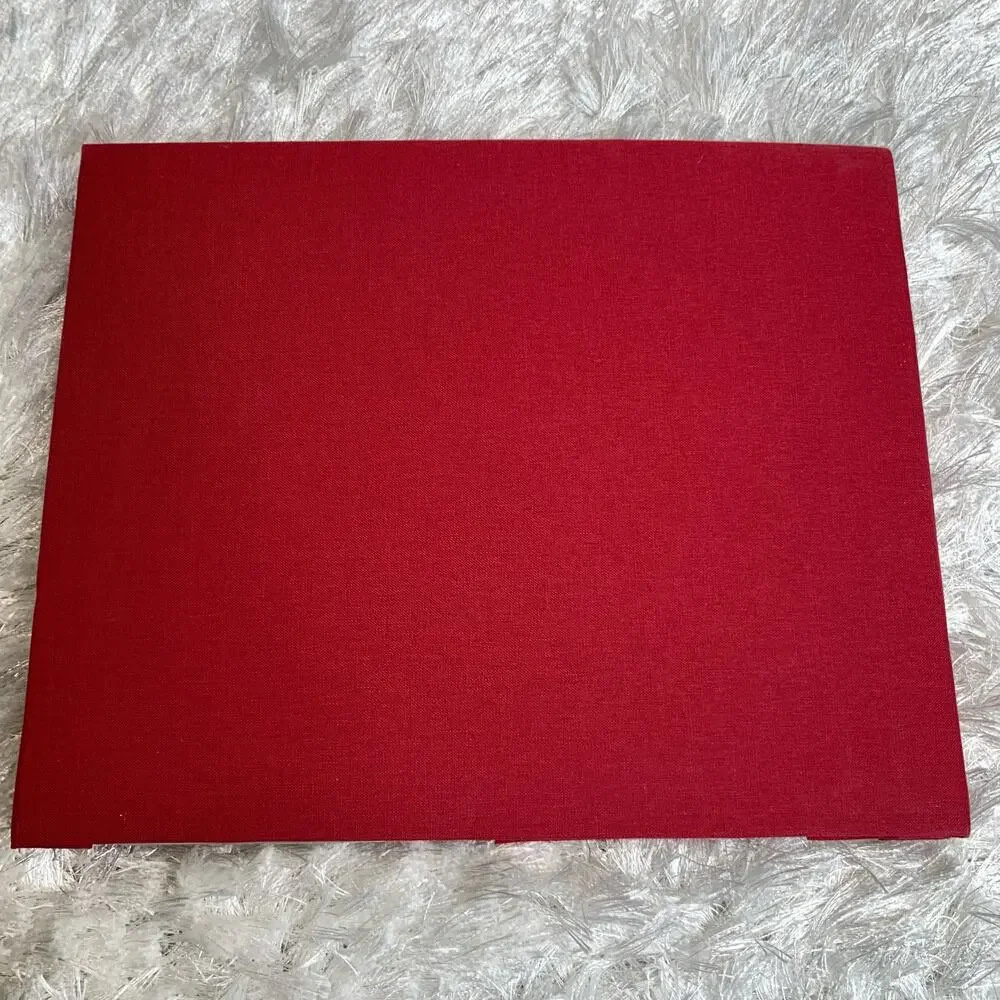 Red Fabric Covered Studio K Post Bound Scrapbook NWOT 8 x 8